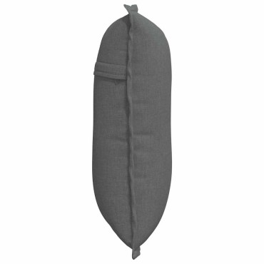 vidaXL Μαξιλάρι Πλάτης Σκούρο Γκρι 50 x 19 x 45 εκ ύφασμα