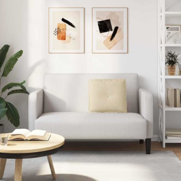 vidaXL Μαξιλάρι Πλάτης Κρεμ 50 x 19 x 45 εκ ύφασμα