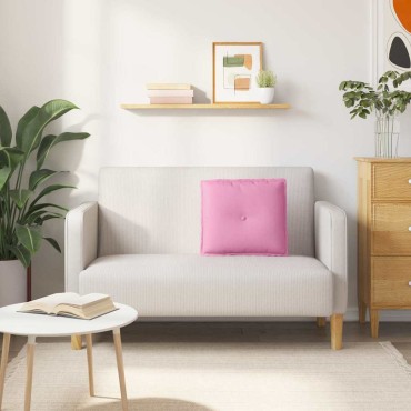 vidaXL Μαξιλάρι Πλάτης Ροζ 50 x 19 x 45 εκ ύφασμα