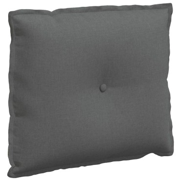 vidaXL Μαξιλάρι Πλάτης Σκούρο Γκρι 60 x 19 x 50 εκ ύφασμα