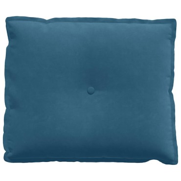vidaXL Μαξιλάρι Πλάτης Μπλε 60 x 50 cm Υφασμάτινο Κορντουρά