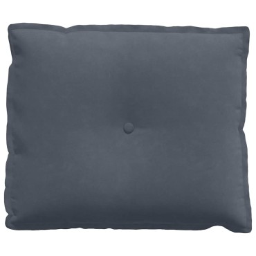 vidaXL Μαξιλάρι Πλάτης Σκούρο Γκρι 60 x 50 cm Υφασμάτινο Κορντουρά