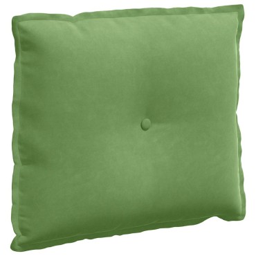 vidaXL Μαξιλάρι Πλάτης Ανοιχτό Πράσινο 60 x 50 cm Υφασμάτινο Κορντουρά