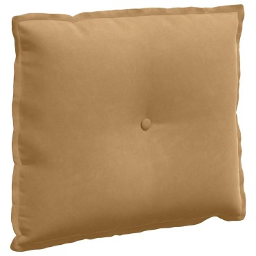 vidaXL Μαξιλάρι Πλάτης Καφέ 60 x 50 cm Υφασμάτινο Κορντουρά