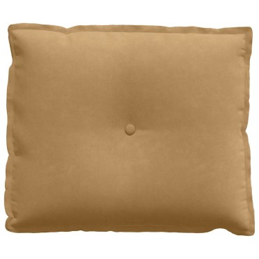 vidaXL Μαξιλάρι Πλάτης Καφέ 60 x 50 cm Υφασμάτινο Κορντουρά