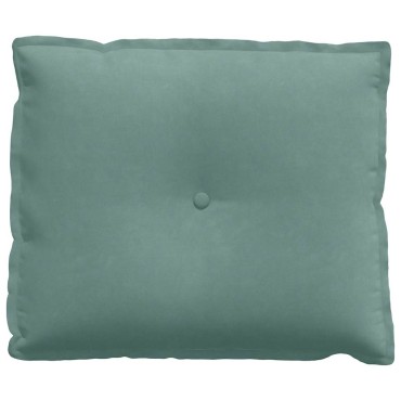 vidaXL Μαξιλάρι Πλάτης Θαλασσί 60 x 50 cm Υφασμάτινο Κορντουρά
