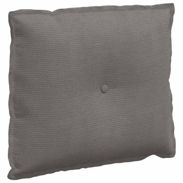 vidaXL Μαξιλάρι Πλάτης Ανοιχτό γκρι 60 x 50 cm Υφασμάτινο Κορντουρά