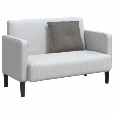 vidaXL Μαξιλάρι Πλάτης Ανοιχτό γκρι 60 x 50 cm Υφασμάτινο Κορντουρά