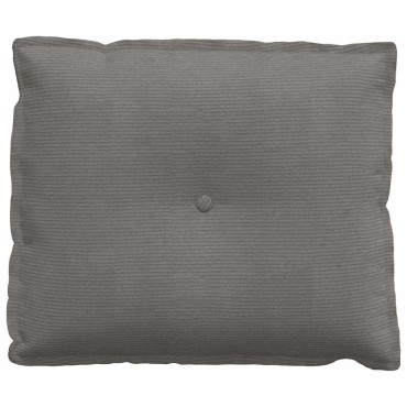 vidaXL Μαξιλάρι Πλάτης Ανοιχτό γκρι 60 x 50 cm Υφασμάτινο Κορντουρά