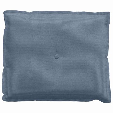vidaXL Μαξιλάρι Πλάτης Μπλε 60 x 50 cm Υφασμάτινο Κορντουρά