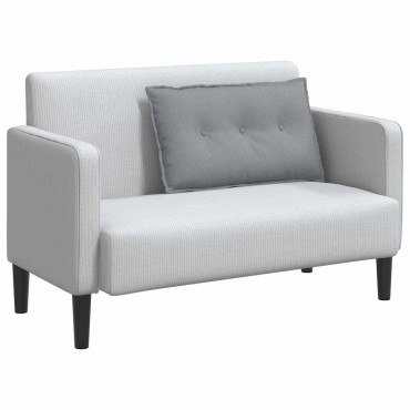 vidaXL Μαξιλάρι Πλάτης Ανοιχτό γκρι 80 x 19 x 50 εκ ύφασμα