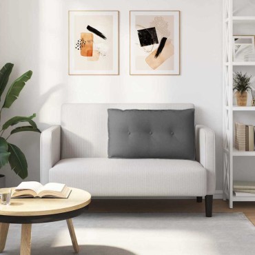 vidaXL Μαξιλάρι Πλάτης Σκούρο Γκρι 80 x 19 x 50 εκ ύφασμα