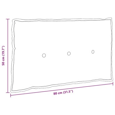 vidaXL Μαξιλάρι Πλάτης Απαλό Κίτρινο 80 x 19 x 50 εκ ύφασμα