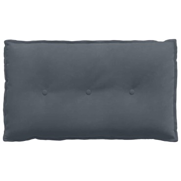 vidaXL Μαξιλάρι Πλάτης Σκούρο Γκρι 80 x 50 cm Υφασμάτινο Κορντουρά