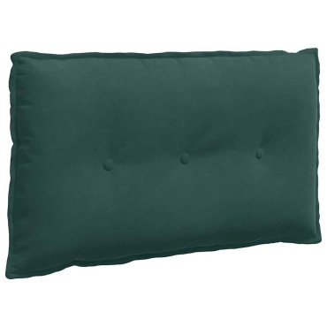 vidaXL Μαξιλάρι Πλάτης Σκούρο Πράσινο 80 x 50 cm Υφασμάτινο Κορντουρά