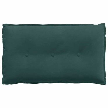 vidaXL Μαξιλάρι Πλάτης Σκούρο Πράσινο 80 x 50 cm Υφασμάτινο Κορντουρά