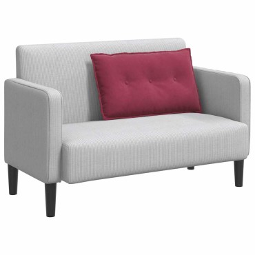 vidaXL Μαξιλάρι Πλάτης Κόκκινο 80 x 50 cm Υφασμάτινο Κορντουρά