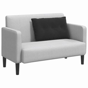 vidaXL Μαξιλάρι Πλάτης Μαύρο 80 x 50 cm Υφασμάτινο Κορντουρά