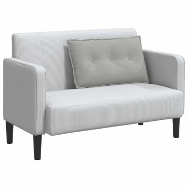 vidaXL Μαξιλάρι Πλάτης Ανοιχτό γκρι 80 x 50 cm Ύφασμα Μικροΐνας