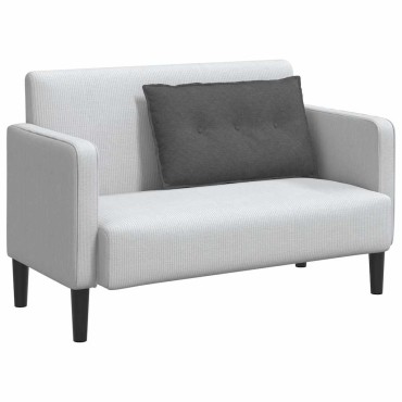 vidaXL Μαξιλάρι Πλάτης Σκούρο Γκρι 80 x 50 cm Υφασμάτινο Κορντουρά