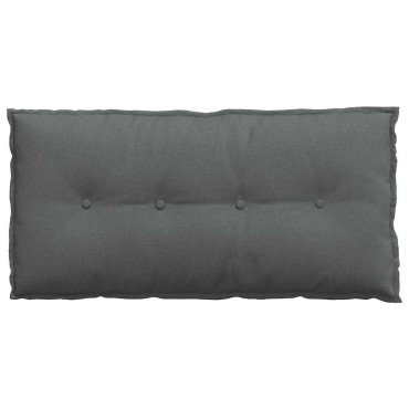 vidaXL Μαξιλάρι Πλάτης Σκούρο Γκρι 100 x 19 x 50 εκ ύφασμα