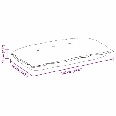 vidaXL Μαξιλάρι Πλάτης Κόκκινο 100 x 19 x 50 εκ ύφασμα
