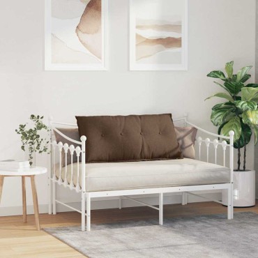 vidaXL Μαξιλάρι Πλάτης Καφέ 100 x 19 x 50 εκ ύφασμα