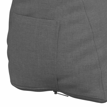vidaXL Μαξιλάρι Πλάτης Σκούρο Γκρι 45 x 20 x 35 εκ. ύφασμα