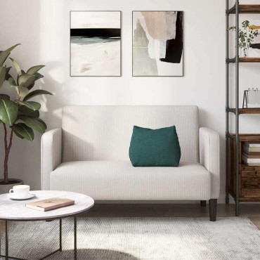 vidaXL Μαξιλάρι Πλάτης Σκούρο Πράσινο 45 x 20 x 35 εκ. ύφασμα