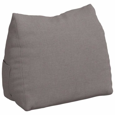 vidaXL Μαξιλάρι Πλάτης Taupe 45 x 20 x 35 εκ. ύφασμα