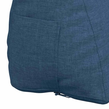 vidaXL Μαξιλάρι Πλάτης Μπλε 45 x 20 x 35 εκ. ύφασμα