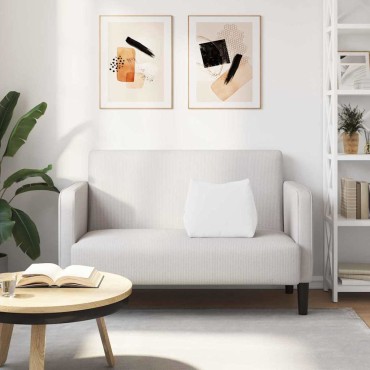 vidaXL Μαξιλάρι Πλάτης Λευκό 45 x 20 x 35 εκ. ύφασμα