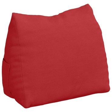 vidaXL Μαξιλάρι Πλάτης Κόκκινο 45 x 20 x 35 εκ. ύφασμα