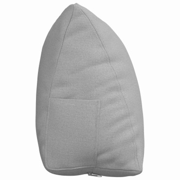 vidaXL Μαξιλάρι Πλάτης Σκίουρος Γκρί 45 x 20 x 35 εκ. ύφασμα