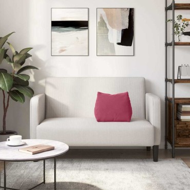 vidaXL Μαξιλάρι Πλάτης Κόκκινο 45 x 20 x 35 εκ. Υφασμάτινο Κορντουρά