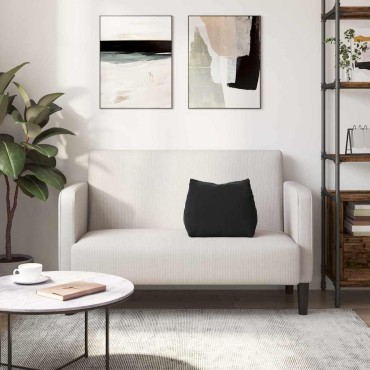 vidaXL Μαξιλάρι Πλάτης Μαύρο 45 x 20 x 35 εκ. Υφασμάτινο Κορντουρά