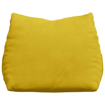 vidaXL Μαξιλάρι Πλάτης Κίτρινο 45 x 20 x 35 εκ. Υφασμάτινο Κορντουρά