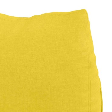 vidaXL Μαξιλάρι Πλάτης Απαλό Κίτρινο 60 x 20 x 50 εκ. ύφασμα