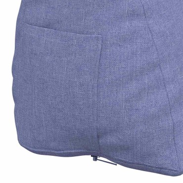 vidaXL Μαξιλάρι Πλάτης Μπλε τζην 60 x 20 x 50 εκ. ύφασμα