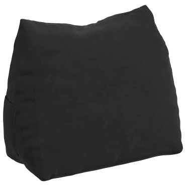 vidaXL Μαξιλάρι Πλάτης Μαύρο 60 x 20 x 50 εκ. Υφασμάτινο Κορντουρά