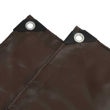 vidaXL Τέντα 650g / m² Καφέ 3 x 6 m Καμβάς με επικάλυψη PVC