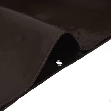 vidaXL Τέντα 650g / m² Καφέ 5 x 7 m Καμβάς με επικάλυψη PVC