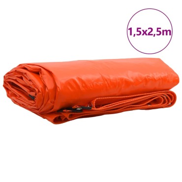vidaXL Τέντα 650g / m² Πορτοκαλί 1,5 x 2,5 μ Καμβάς με επικάλυψη PVC