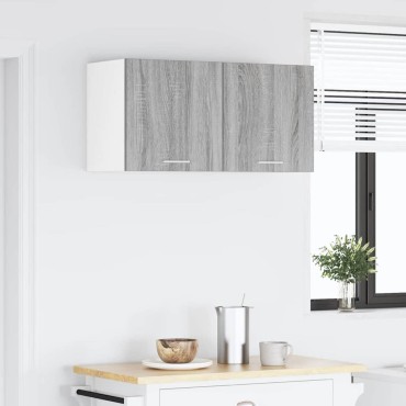 vidaXL Κρεμαστό ντουλάπι Γκρίζο Σονομα 80x31x40 εκ