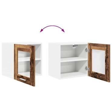 vidaXL Κρεμαστό ντουλάπι Παλιό ξύλο 40x31x40cm