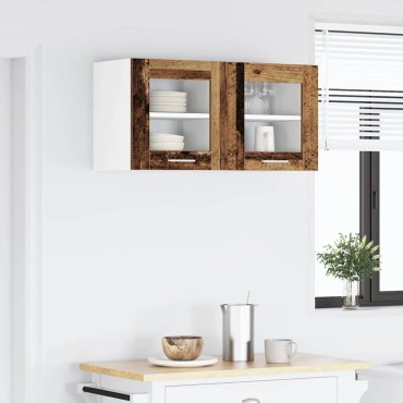 vidaXL Κρεμαστό ντουλάπι Παλιό ξύλο 40x31x40cm