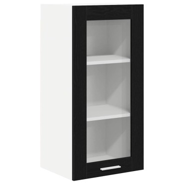 vidaXL Κρεμαστό ντουλάπι Μαύρη Οξυά 40x31x80cm
