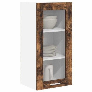vidaXL Κρεμαστό ντουλάπι Καπνιστό Δρύς 40x31x80cm
