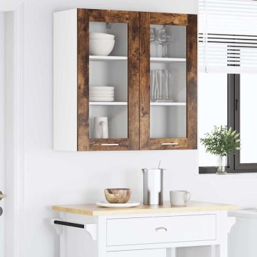 vidaXL Κρεμαστό ντουλάπι Καπνιστό Δρύς 40x31x80cm