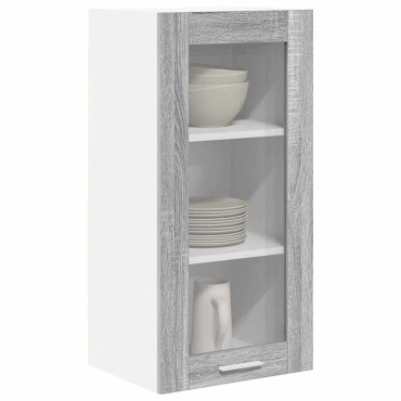 vidaXL Κρεμαστό ντουλάπι Γκρίζο Σονομα 40x31x80cm